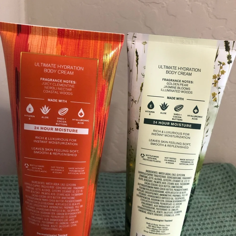 Bath & Body Works Calypso Clementine & Chasing Fireflies Hydration Body Cream 2